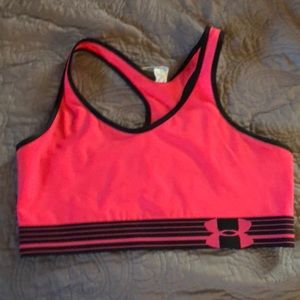 UA pink sports bra size L